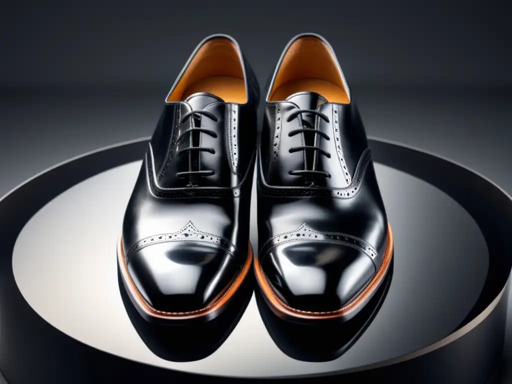 Calzado formal para traje masculino: zapatos Oxford negros de cuero de alta calidad, elegantes y detallados