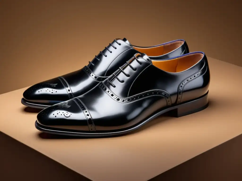 Zapatos formales imprescindibles para hombres, detalle exquisito de unos Oxford modernos