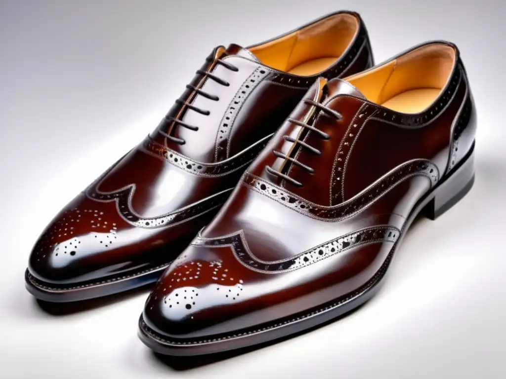 Zapatos de moda para artistas: elegantes Oxford de cuero marrón con detalles de brogue y acabado impecable